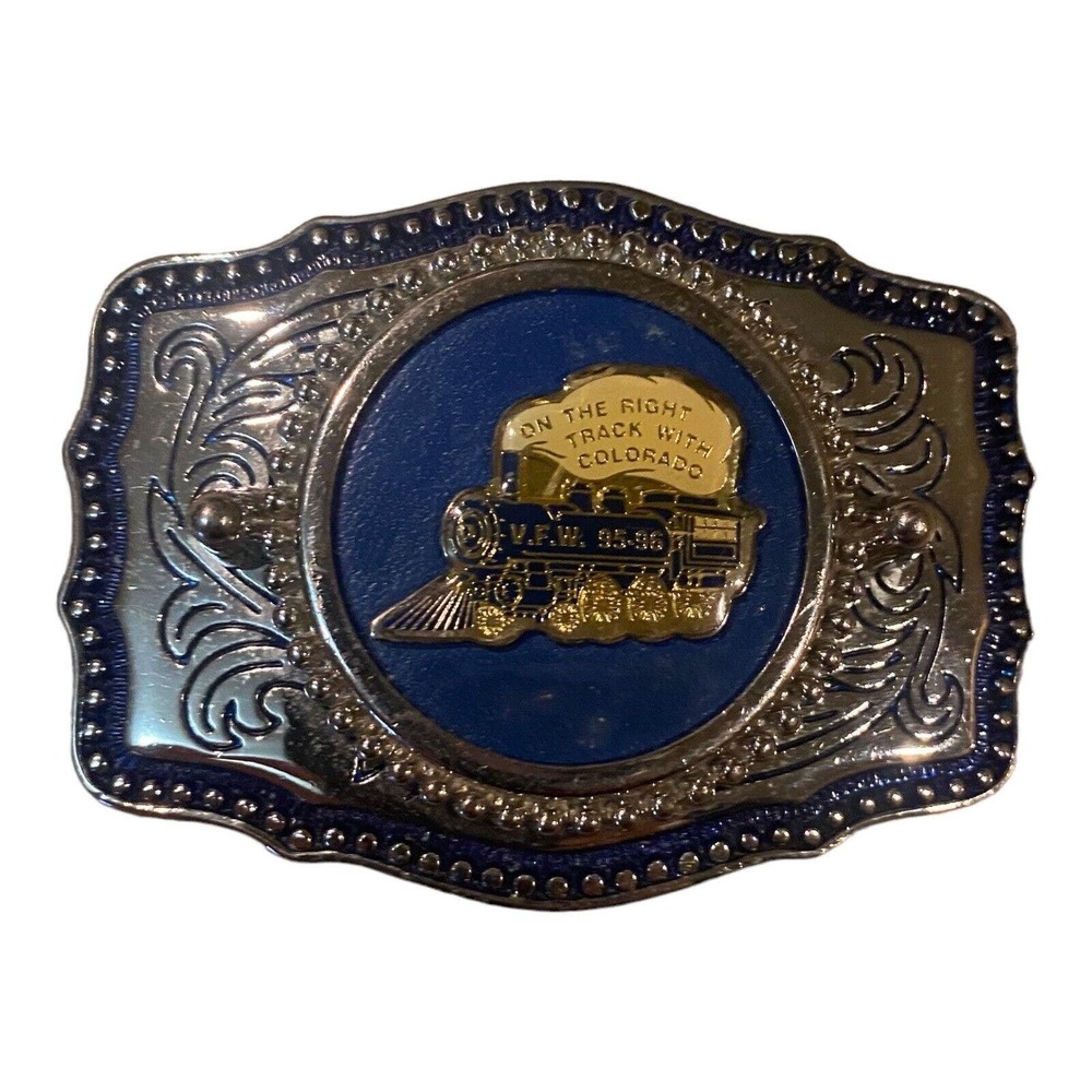 VFW 1995-1996 ON THE RIGHT TRACK WITH COLORADO‎ Belt Buckle Made In USA